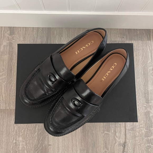 SOLD Coach Black Leah Loafer - Picture 2 of 8